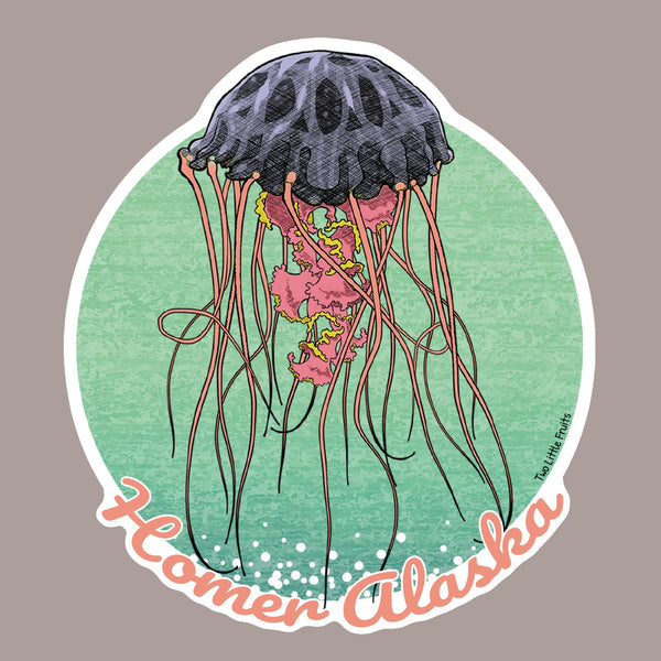 Name Drop Jellyfish Sticker - Custom - Two Little Fruits - Two Little Fruits