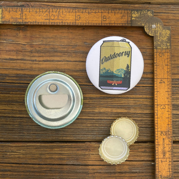 Outdoorsy Beer Can Magnetic Bottle Opener - Two Little Fruits