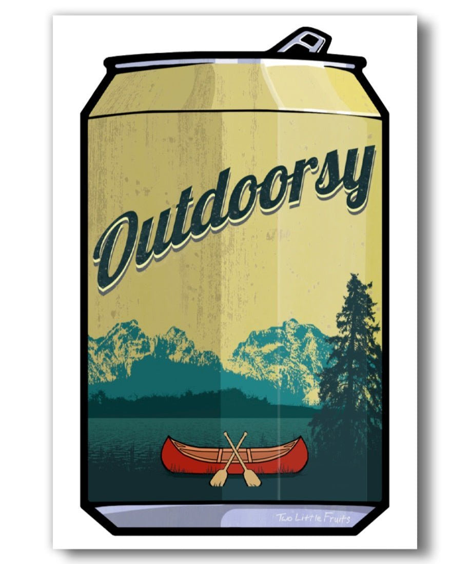 Outdoorsy Canoe Beer Can Fridge Magnet - Fridge Magnets - Two Little Fruits - Two Little Fruits