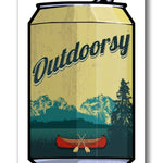Outdoorsy Canoe Beer Can illustrated fridge magnet by Two Little Fruits
