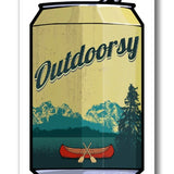 Outdoorsy Canoe Beer Can illustrated fridge magnet by Two Little Fruits