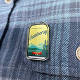 Outdoorsy Canoe Beer Can Acrylic Pin - Acrylic Pin - Two Little Fruits - Two Little Fruits