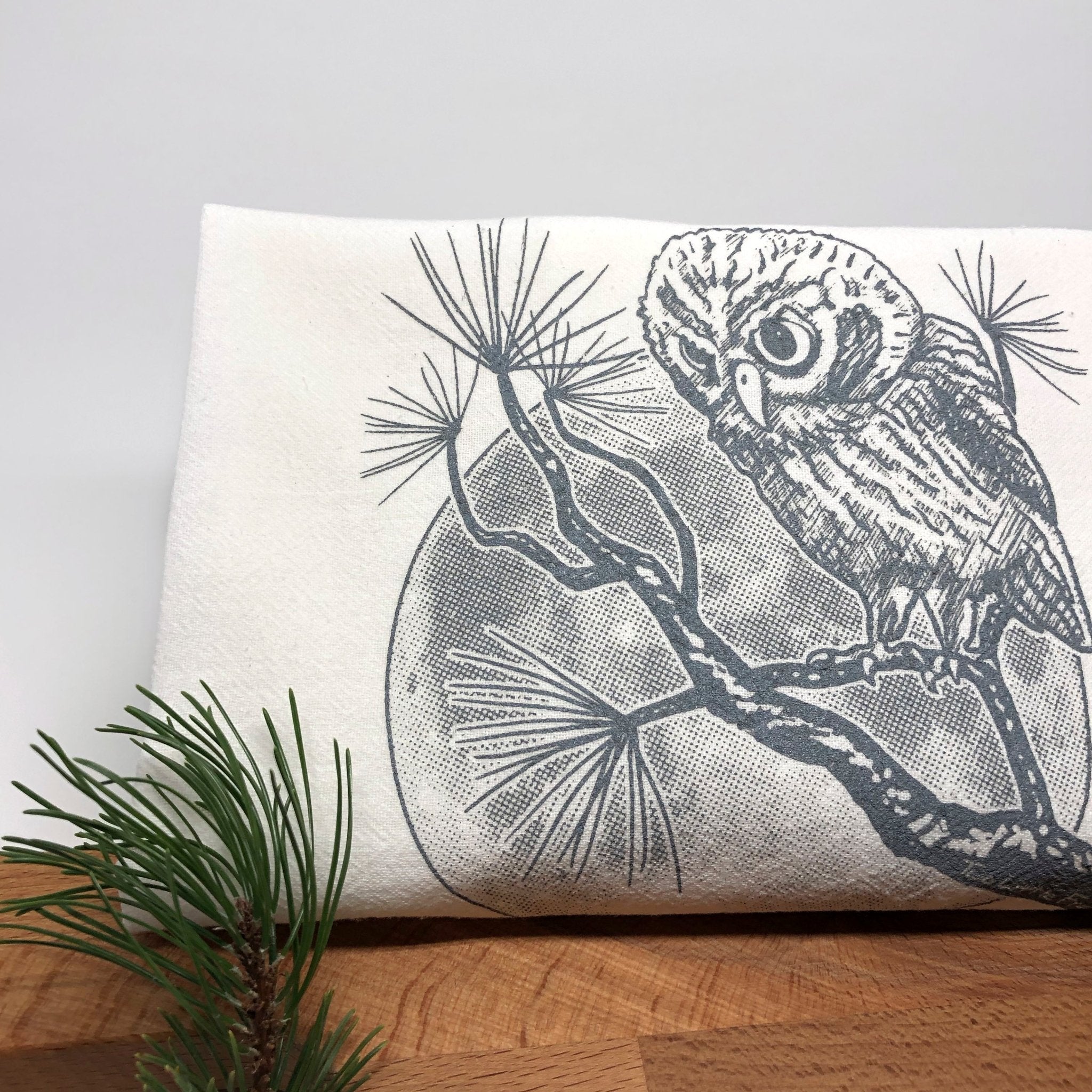 Owl And Hummingbird Tea Towel Set - Two Little Fruits