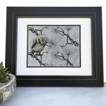 Owl Art Print - Winter Watch - Paper Prints - Two Little Fruits - Two Little Fruits