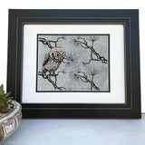 Owl illustrated art print by Two Little Fruits