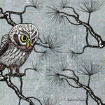 Owl Art Print - Winter Watch - Paper Prints - Two Little Fruits - Two Little Fruits