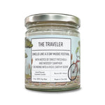 The Traveler hand-poured soy candle by Two Little Fruits