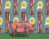 Pig and Bacon Art Print - Paper Prints - Two Little Fruits - Two Little Fruits
