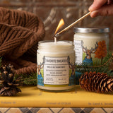 Pine Scented Candle - Cozy Fall Aroma with Notes of Balsam & Sandalwood - Soy Candles - Two Little Fruits - Two Little Fruits