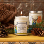Pine Scented Candle - Cozy Fall Aroma with Notes of Balsam & Sandalwood - Soy Candles - Two Little Fruits - Two Little Fruits