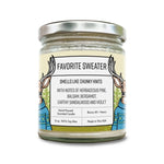 Favorite Sweater hand-poured soy candle by Two Little Fruits