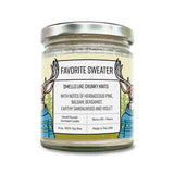 Favorite Sweater hand-poured soy candle by Two Little Fruits