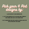 Pint Glass Sets | Mix and Match any 4 Beer Glasses - Pint Glass - Two Little Fruits - Two Little Fruits