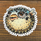 Pufferfish Sticker - Durable Waterproof Vinyl Decal by Two Little Fruits - Adorable Blowfish Design - Sticker - Two Little Fruits - Two Little Fruits