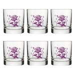 Purple Mushroom Rocks Glass Design, Snail Illustration - Rocks Glass - Two Little Fruits - Two Little Fruits