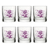 Purple Mushroom Rocks Glass Design, Snail Illustration - Rocks Glass - Two Little Fruits - Two Little Fruits