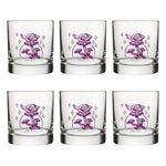 Purple Mushroom Rocks Glass Design, Snail Illustration - Rocks Glass - Two Little Fruits - Two Little Fruits