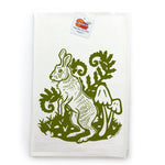 Rabbit Cotton Tea Towel - Soft Lint Free 100% Cotton with Unique Fun Illustrations - Tea Towels - Two Little Fruits - Two Little Fruits