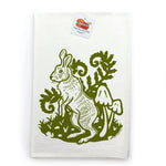 Rabbit Cotton Tea Towel - Soft Lint Free 100Cotton with Unique Fun Illustrations - Tea Towels - Two Little Fruits - Two Little Fruits