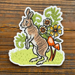 Rabbit Laptop illustrated vinyl sticker by Two Little Fruits