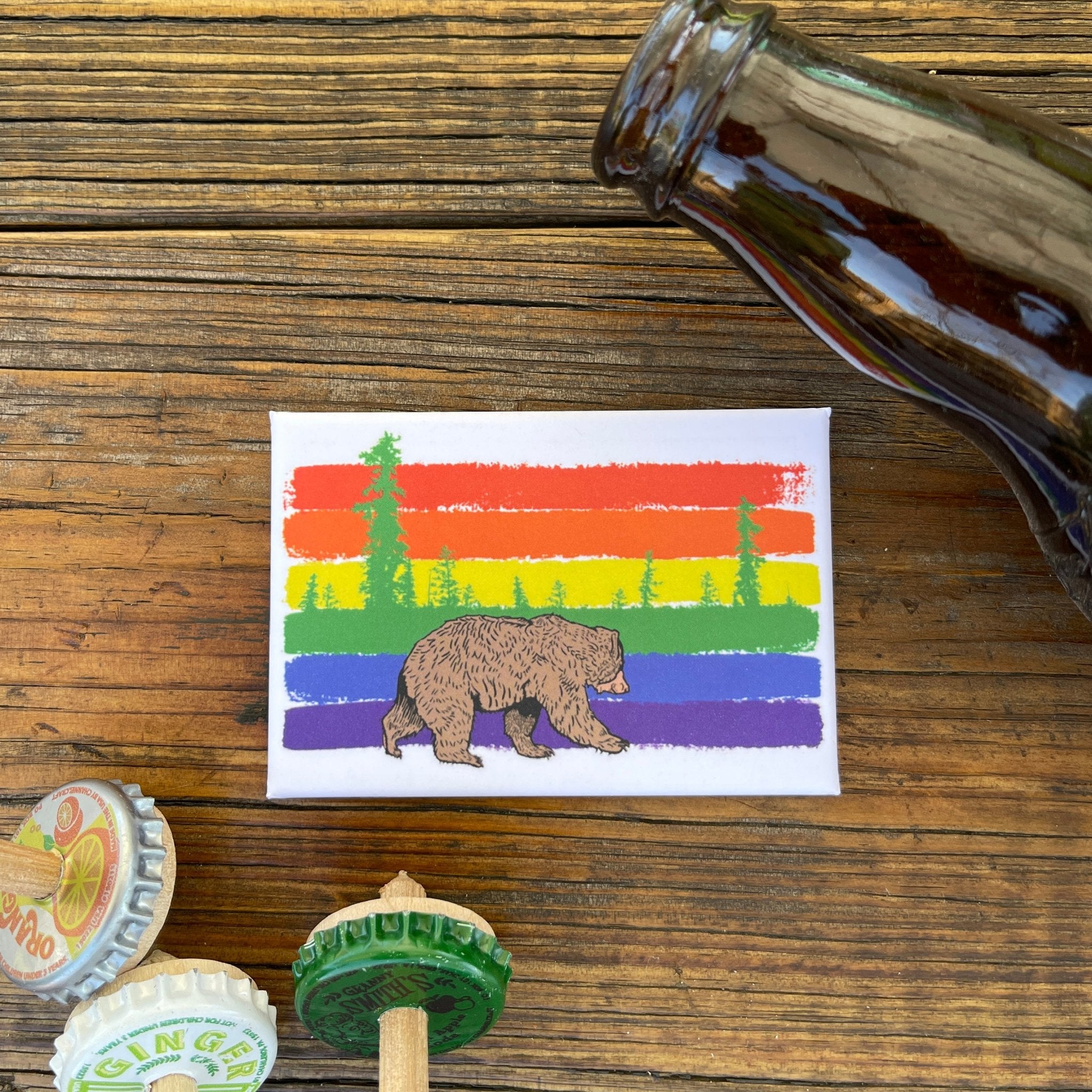 Rainbow Bear Fridge Magnet - Two Little Fruits