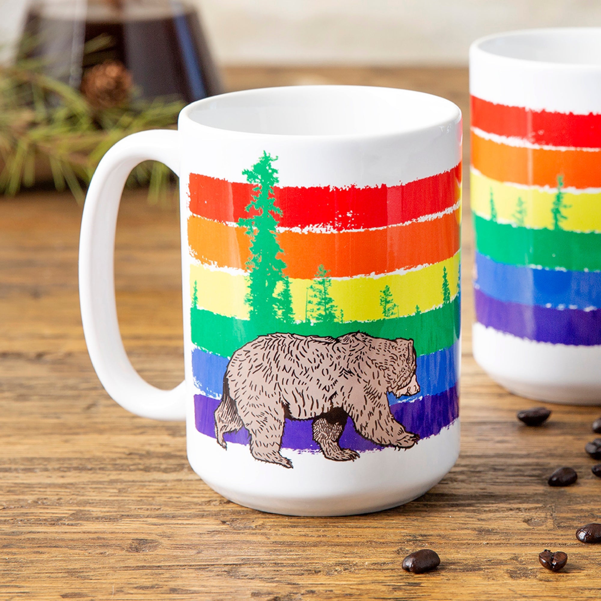 Rainbow Gay Pride Coffee Mug - Two Little Fruits