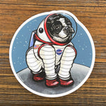 Rover The Space Dog Sticker - Durable 4" Astronaut Dog Decal for Water Bottles, Laptops & More - Sticker - Two Little Fruits - Two Little Fruits
