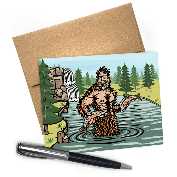 Sasquatch Blank Greeting Card - Two Little Fruits