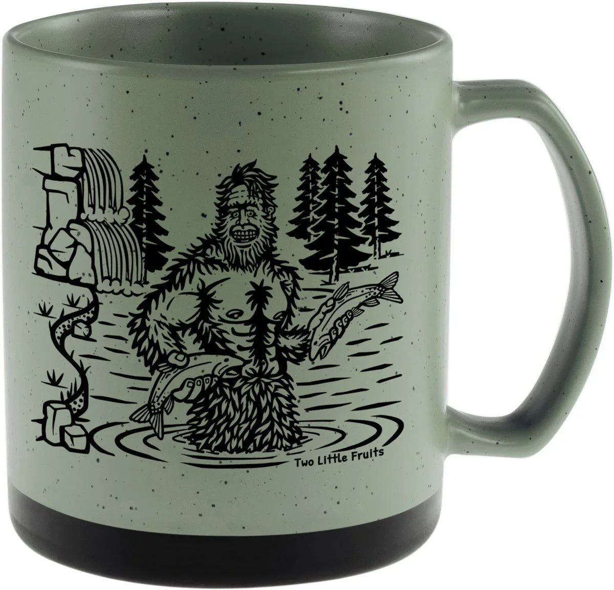 sasquatch illustrated ceramic mug 20 oz by Two Little Fruits