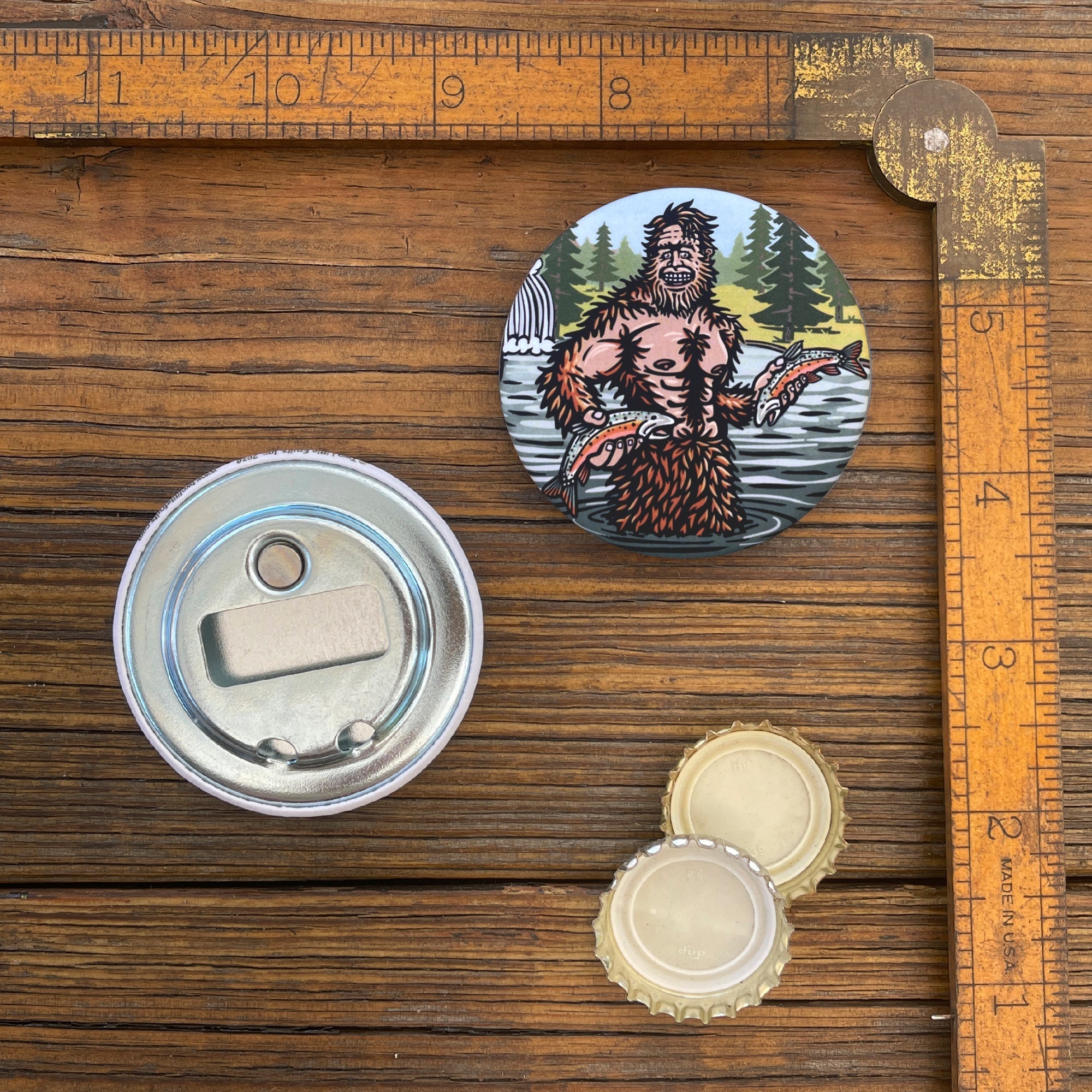 Sasquatch Magnetic Bottle Opener with Neodymium Cap Catcher - Compact & Weather - Resistant - Soft Matte Bottle Openers - Two Little Fruits - Two Little Fruits