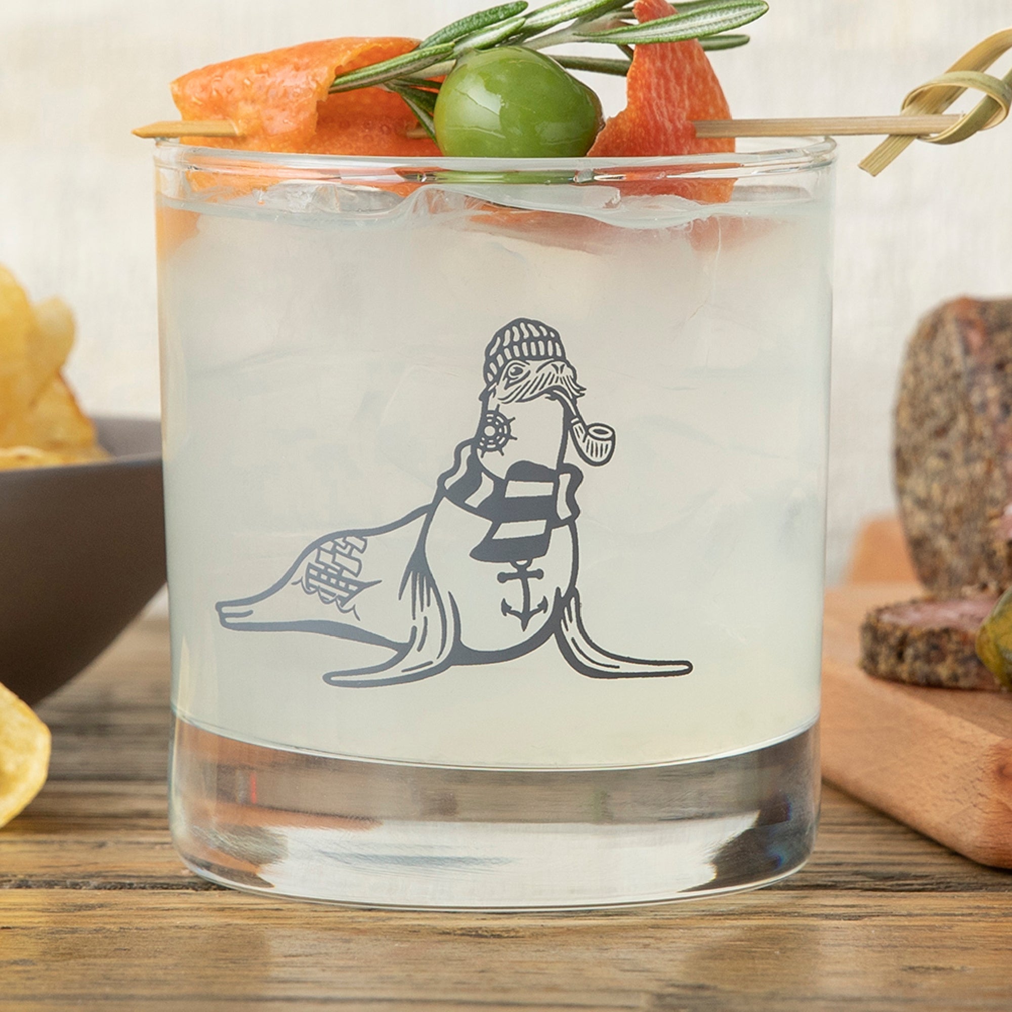 Sea Lion Rocks Glass - Rocks Glass - Two Little Fruits - Two Little Fruits