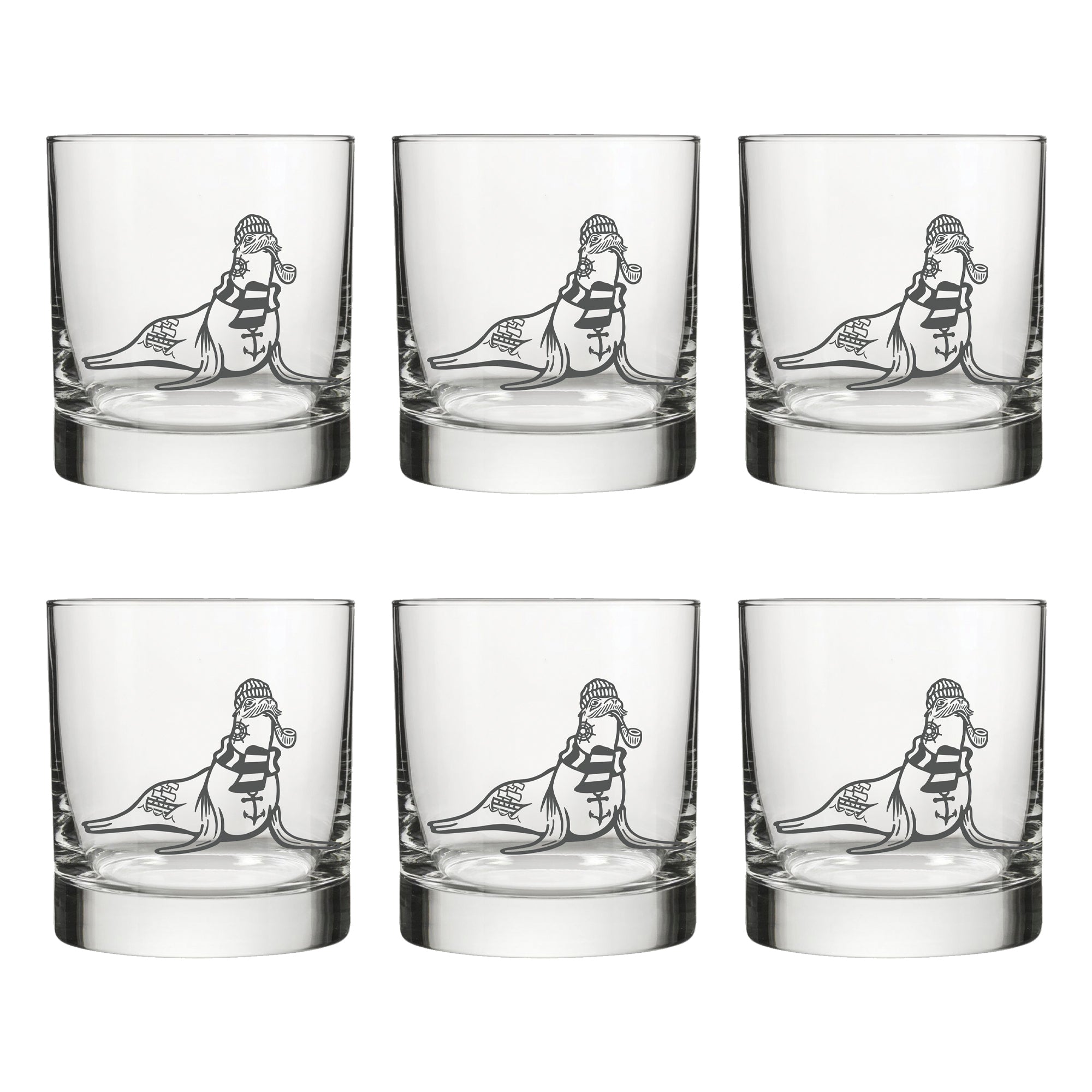 Sea Lion Rocks Glass - Rocks Glass - Two Little Fruits - Two Little Fruits