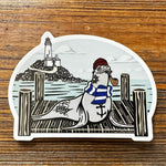 Sea Lion illustrated vinyl sticker by Two Little Fruits