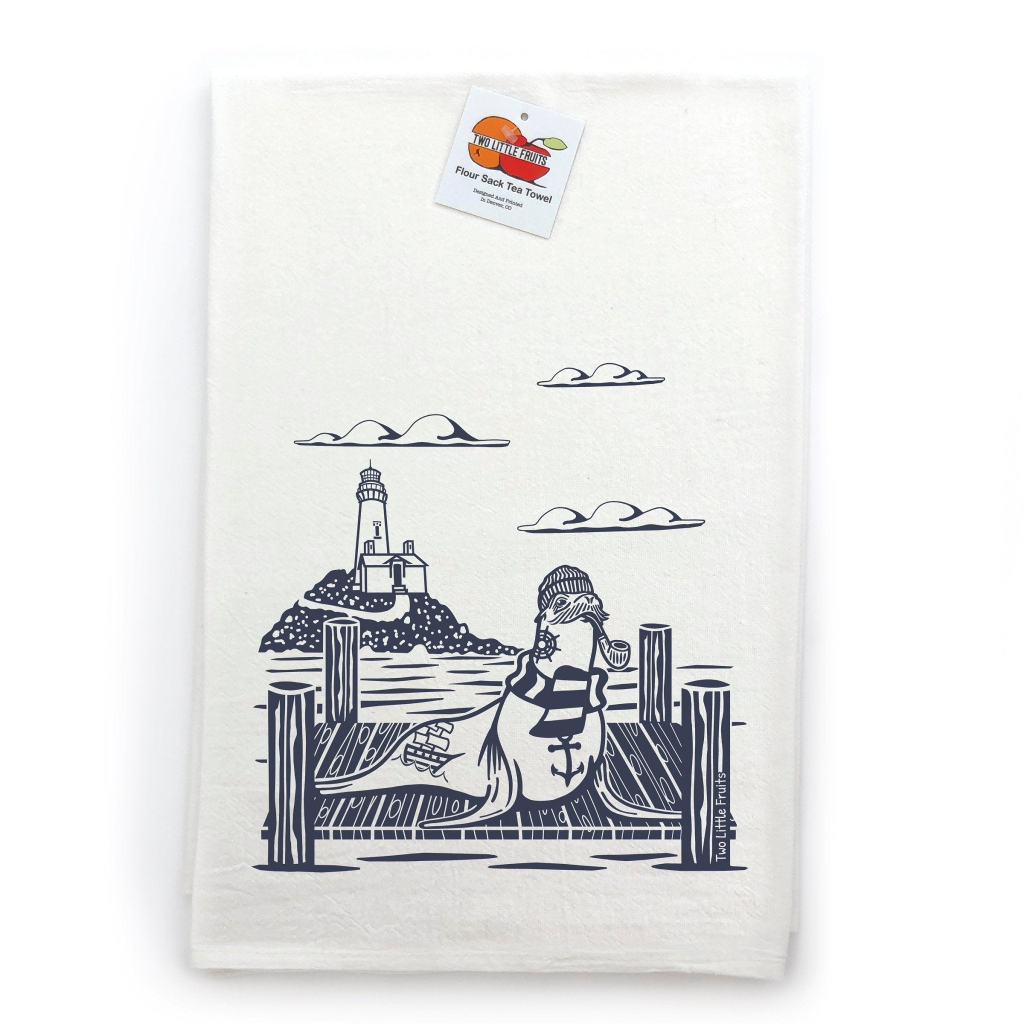 Sea Lion Tea Towel - Tea Towels - Two Little Fruits - Two Little Fruits
