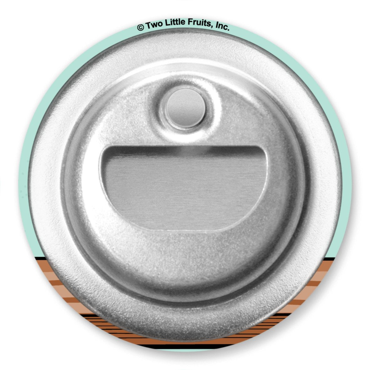 Back view of the Sexy Potted Plants Magnetic Bottle Opener showing the durable metal finish, perfect for beaming charm in your potted plants decor.