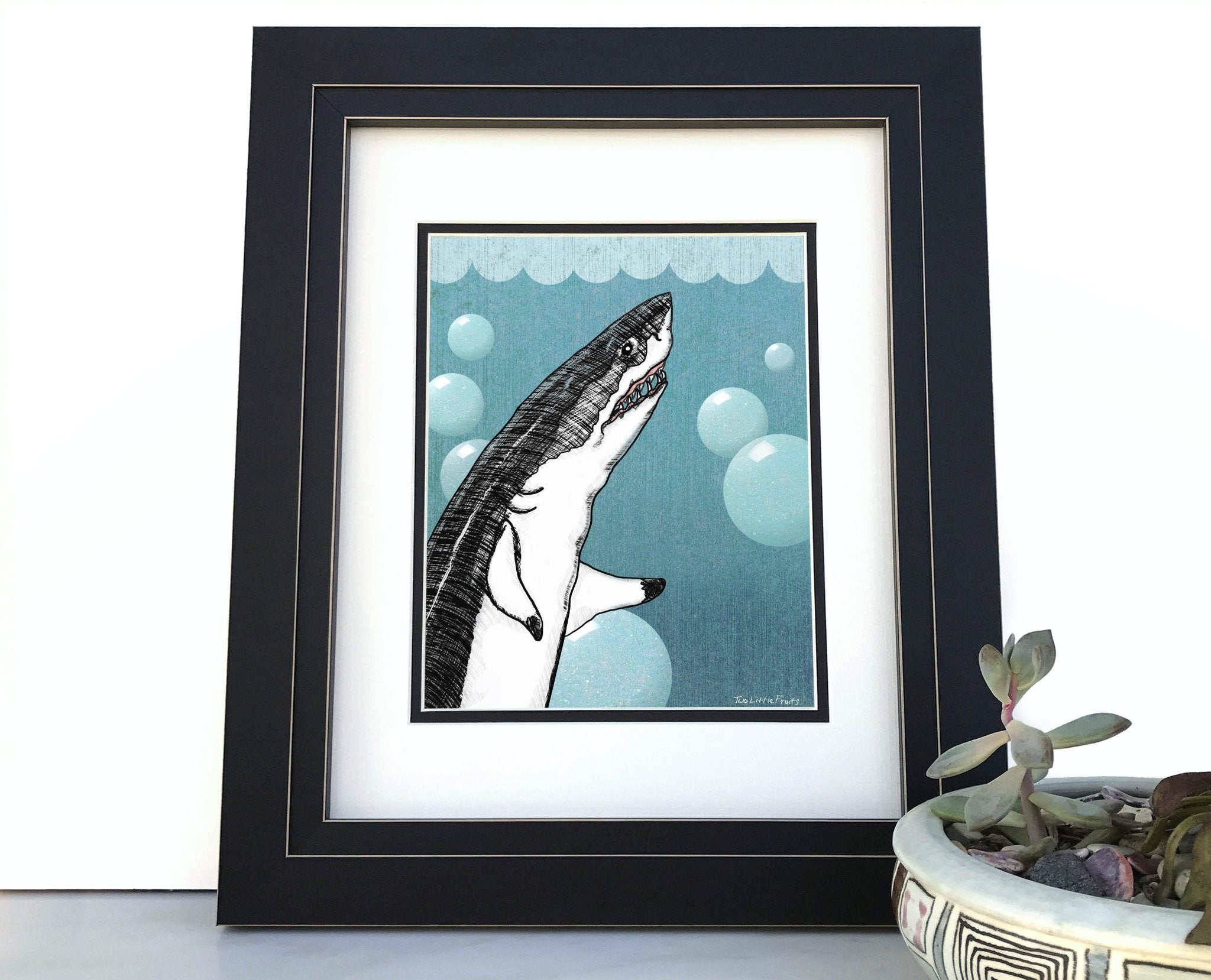 Shark Art Print - Two Little Fruits