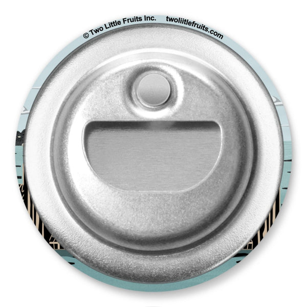 Underside view of the Skipper Sea Lion bottle opener, highlighting the bottle opener mechanism. A sleek design that provides charm and convenience, making it one of the coolest bottle openers available.