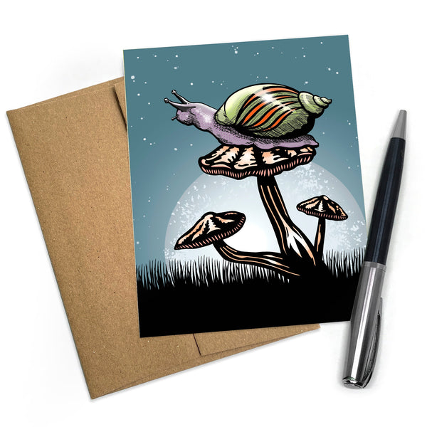 Snail Greeting Card - Greeting Cards - Two Little Fruits - Two Little Fruits