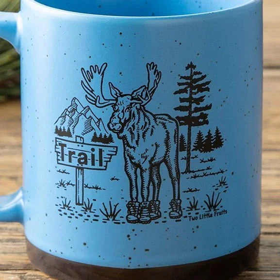 Speckled Matte Moose illustrated mug by Two Little Fruits