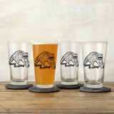 Stay Trashy Raccoon Beer Glass - Unique 16 Oz Pint Glass with Fun Artwork - Made in USA - Pint Glass - Two Little Fruits - Two Little Fruits