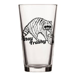 Stay Trashy Raccoon Beer Glass - Unique 16 Oz Pint Glass with Fun Artwork - Made in USA - Pint Glass - Two Little Fruits - Two Little Fruits