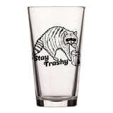 Stay Trashy Raccoon Beer Glass - Unique 16 Oz Pint Glass with Fun Artwork - Made in USA - Pint Glass - Two Little Fruits - Two Little Fruits
