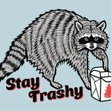 Stay Trashy Raccoon illustrated fridge magnet by Two Little Fruits