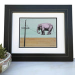 Stunning Elephant illustrated art print by Two Little Fruits