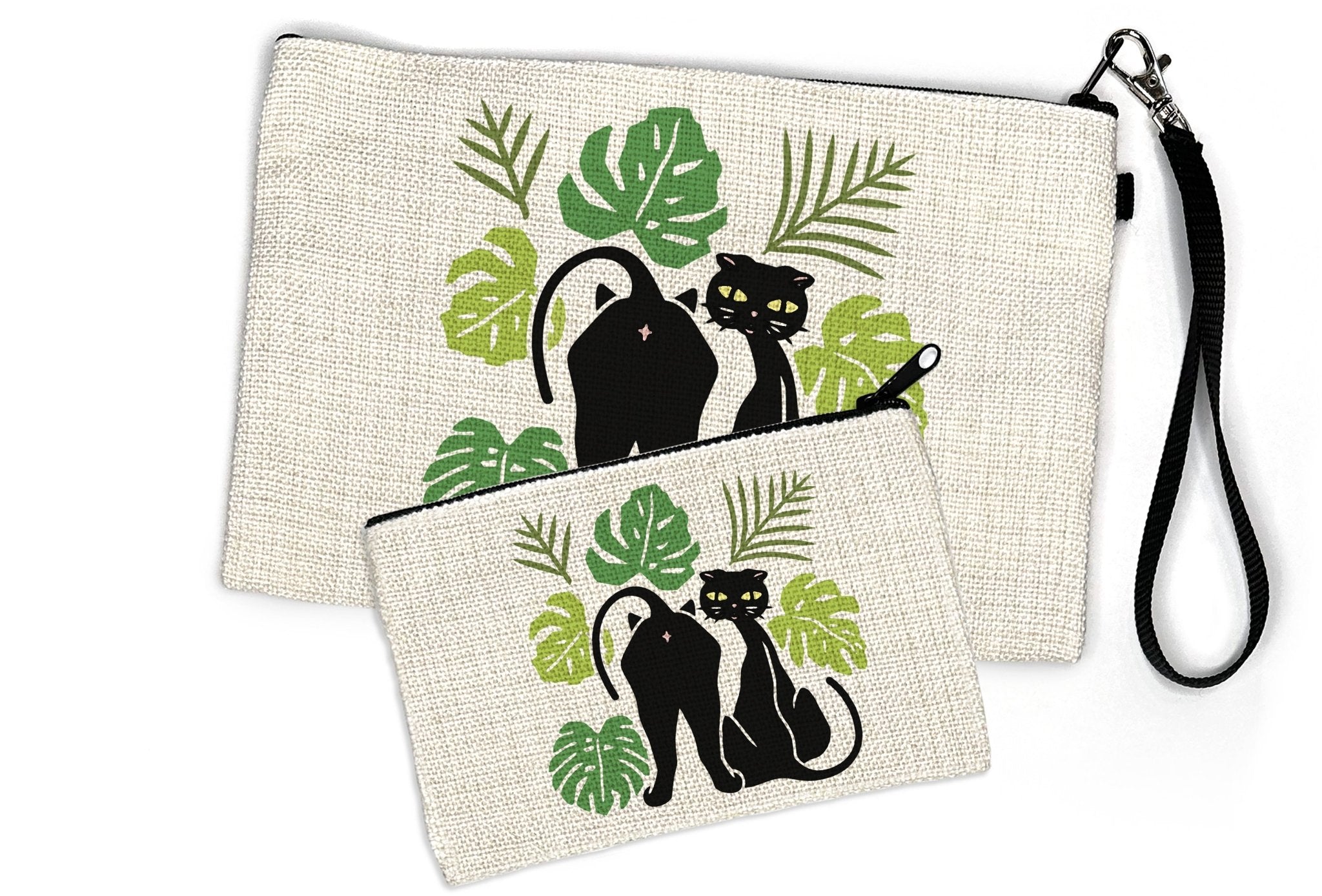 Stylish Cat Zipper Pouch - Versatile Travel Organizer in 2 Sizes for Chic Lifestyle - Zipper Pouches - Two Little Fruits - Two Little Fruits