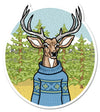 Sweater Weather Deer Sticker - Durable, Waterproof, 3.57" x 4" High - Quality Vinyl Decal - Sticker - Two Little Fruits - Two Little Fruits