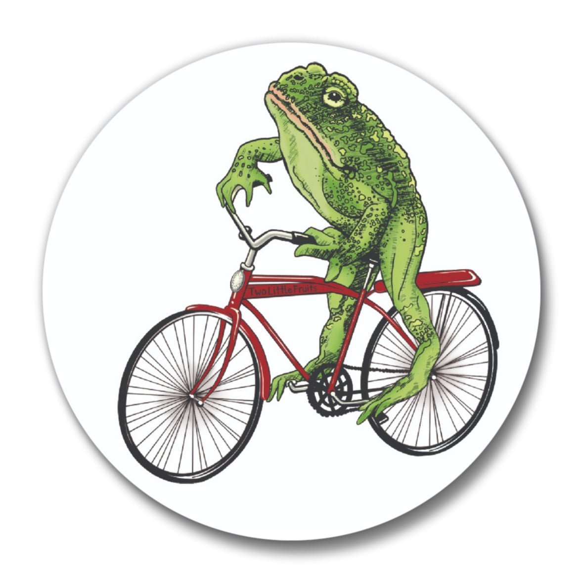 Toadster Frog on Bike Bottle Opener - Soft Matte Bottle Openers - Two Little Fruits - Two Little Fruits