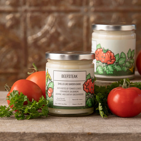 Tomato Leaf Scented Candle - Soy Candles - Two Little Fruits - Two Little Fruits
