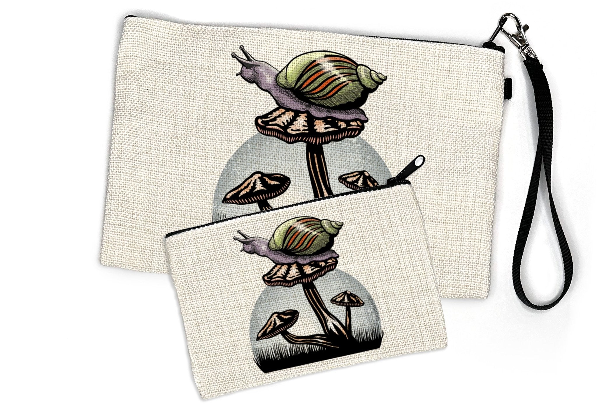 Trendy Mushroom Cosmetic Bag with Zipper - Cute & Versatile Pouch for Travel Essentials - Zipper Pouches - Two Little Fruits - Two Little Fruits