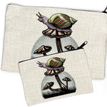 Trendy Mushroom Cosmetic Bag with Zipper - Cute & Versatile Pouch for Travel Essentials - Zipper Pouches - Two Little Fruits - Two Little Fruits